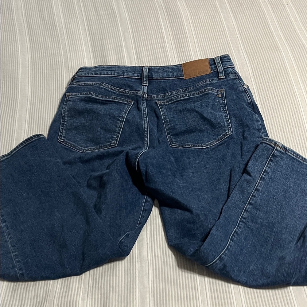 Madewell Dark Blue Straight Leg Jeans - Picture 4 of 4